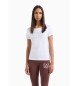 EA7 T-shirt  col ras du cou Logo Series en coton stretch blanc