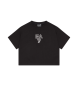 EA7 Camiseta de cuello redondo de algodón Visibility negro
