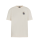 EA7 Nowoczesny beżowy T-shirt