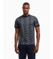 EA7 T-shirt z czarnym nadrukiem