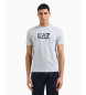 EA7 Camiseta de cuello redondo Visibility de algodón gris