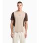 EA7 Beige t-shirt med normal passform