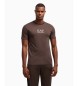 EA7 Viscose knitted crew neck t-shirt Gold Label brown