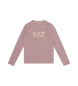 EA7 T-shirt rosa brilhante com gola redonda