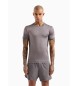 EA7 T-shirt Dynamic Athlete  col ras du cou en tissu technique VIGOR7 gris