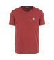 EA7 T-shirt girocollo in misto viscosa elasticizzata bordeaux Premium Shield