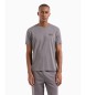 EA7 T-shirt a maniche corte Core Identity in cotone Pima grigio