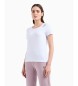 EA7 T-shirt Core Lady a maniche corte in cotone elasticizzato bianco