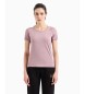 EA7 Core Lady T-shirt korte mouw in stretch katoen roze