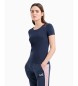 EA7 Core Lady T-shirt met korte mouwen in marineblauw stretchkatoen