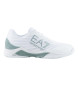 EA7 Sapatos de ténis de argila brancos