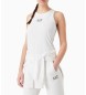 EA7 Tennis Pro T-shirt i vitt tekniskt tyg