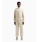 EA7 Visibility beige bomuldstrningsdragt med fuld lynls