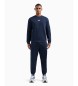 EA7 Core Identity navy cotton blend tracksuit bottoms