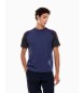 EA7 Athletic Colour Block T-shirt dark blue