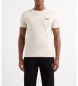 EA7 Koszulka Core Identity Pima w kolorze złamanej bieli