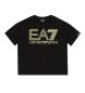 EA7 Logo-T-Shirt schwarz