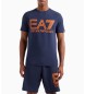 EA7 Logo Series Übergrößen-T-Shirt navy