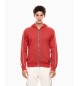 EA7 Hoodie met rits Logo Serie rood