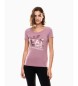 EA7 T-shirt com estampado Logo Series rosa