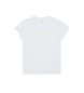 EA7 Glimmend t-shirt met korte mouwen wit