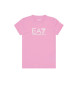 EA7 Błyszcząca różowa koszulka z krótkim rękawem