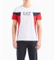 EA7 Sommer-Block-T-Shirt weiß