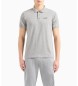 EA7 Visibility Polo shirt in grey stretch cotton
