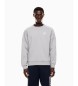 EA7 Sweat-shirt de visibilit en coton mlang gris