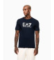 EA7 Stretch knitted T-shirt Visibility navy