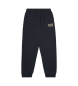 EA7 Pantaloni da jogging in cotone blu scuro della serie Logo