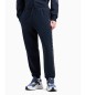 EA7 Logo Serie Tracksuit Broek in marineblauw katoenmix