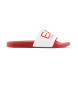 EA7 Tongs Pantoufle de visibilité U rouge, blanc