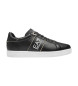 EA7 Classiche sneakers in pelle nera con logo