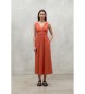 ECOALF Vestido Bornite vermelho