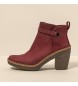 El Naturalista Leather ankle boots N5179 Beech maroon -Height 7,5cm heel