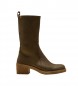 El Naturalista N5662 Behagelige brune læderstøvler -Højde hæl 5.5cm