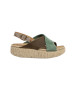 El Naturalista Leather Sandals N5972 Shinrin green -Heel height 5cm