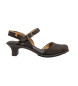 El Naturalista Leather Sandals N5990 Igusa black -Height wedge 5cm