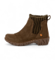 El Naturalista Pleasant Forest green leather ankle boots