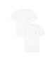 Emporio Armani Set of 2 white elastic knit V-neck loungewear t-shirts