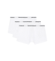 Emporio Armani Set of 3 Essential white cotton elastic knit Boxers