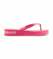 Emporio Armani Flip-flops med rosa logotyp