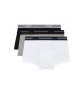 Emporio Armani Conjunto de três boxers brancos, pretos e cinzentos