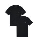 Emporio Armani Set de dos camisetas de estar por casa negro