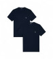 Emporio Armani Conjunto de duas T-shirts de malha azul-marinho