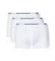 Emporio Armani Komplet treh belih boksaric Stretch