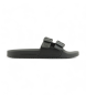 Emporio Armani Black flip flops with buckle
