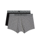 Emporio Armani Set 2 Boxer gris, noir