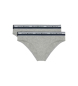 Emporio Armani Förpackning med 2 grå Iconic Panties